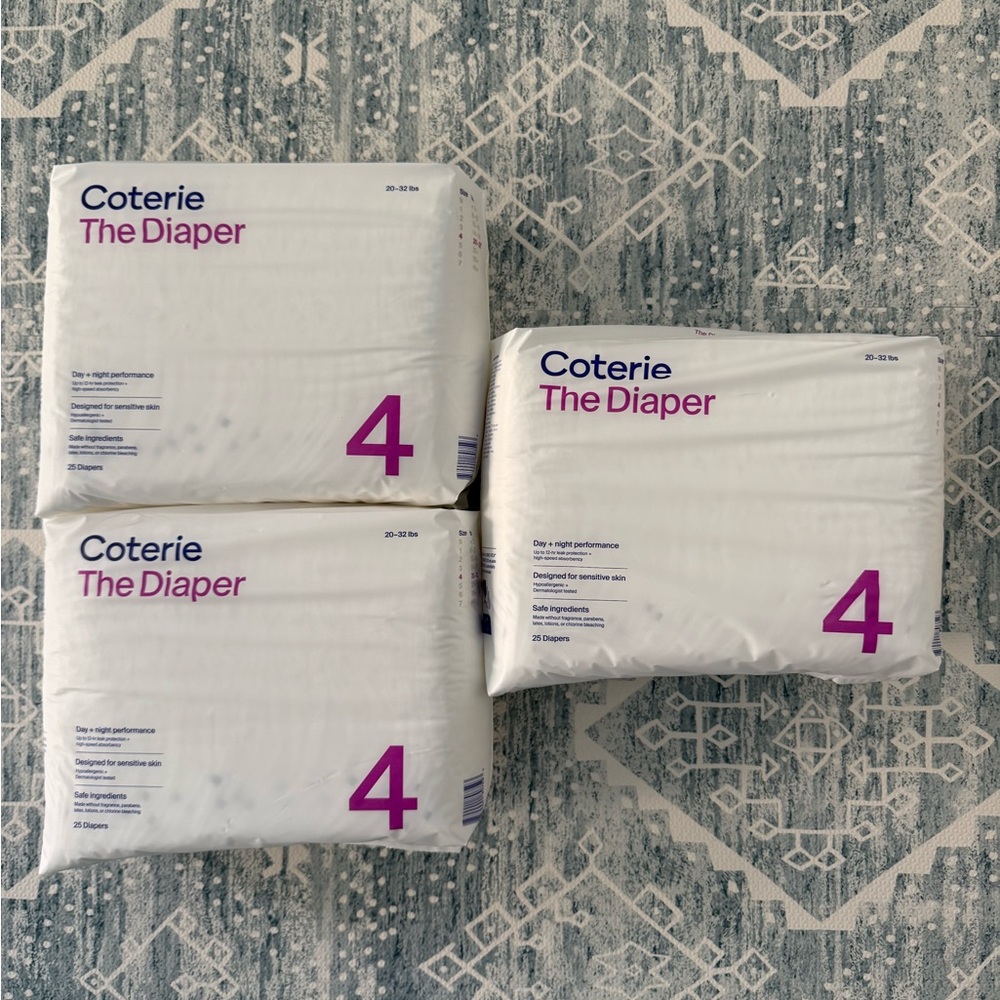 Coterie diapers size 4 *3 packs